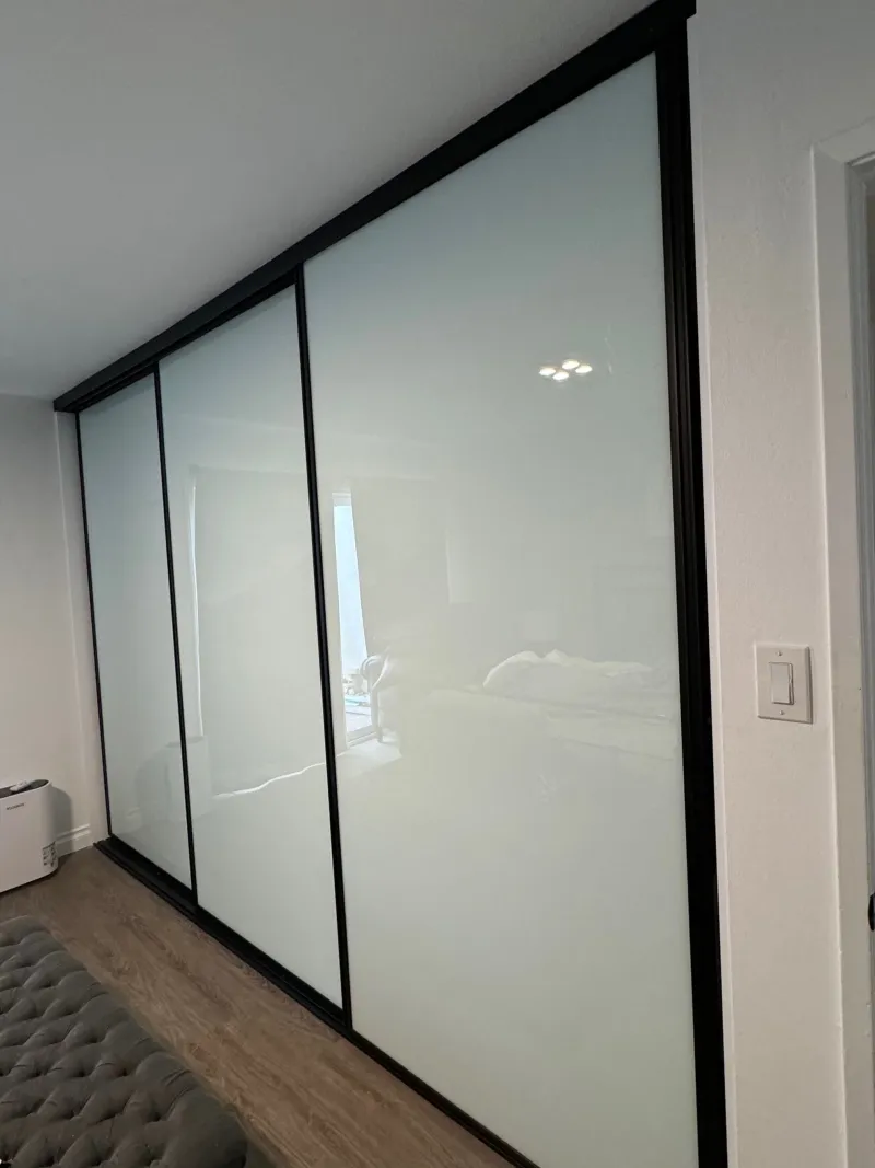 1-lite open channel 3 doors sliding glass closet door