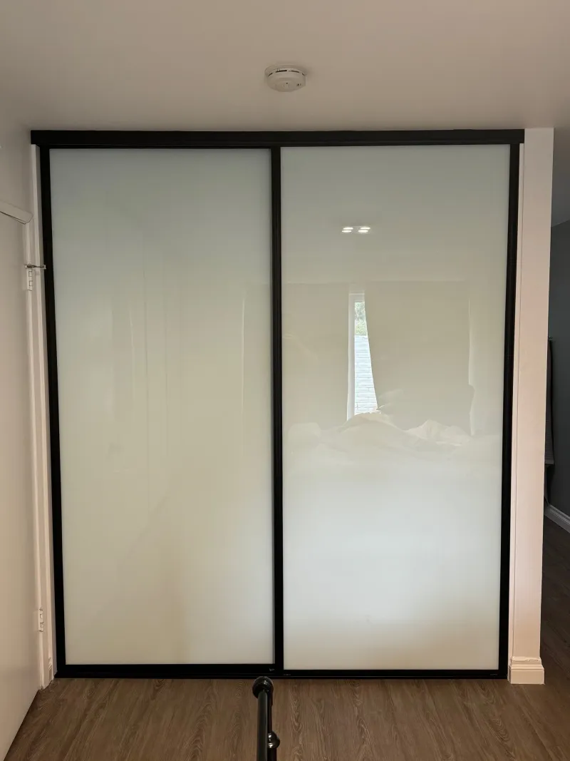 1-lite open channel sliding glass closet door