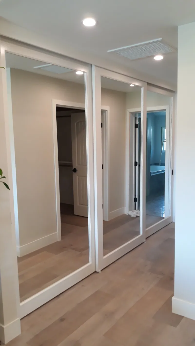 Elegant reflections mirrored closet door