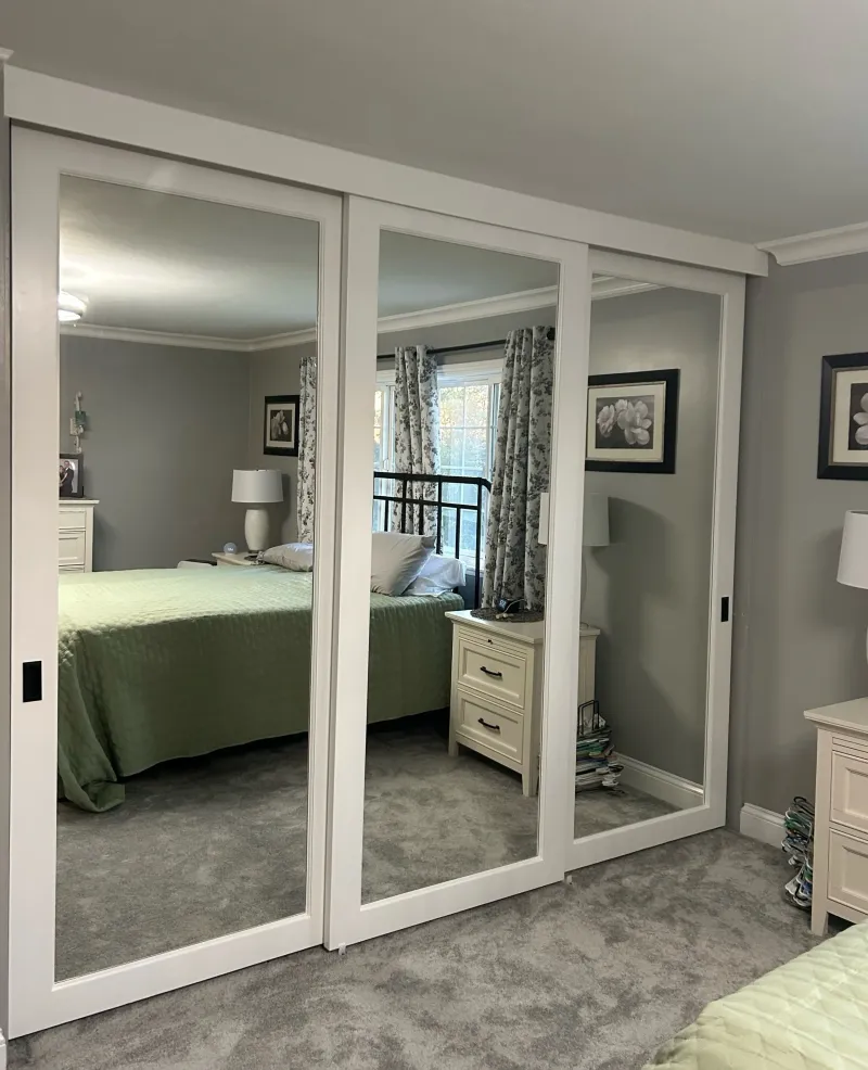 Elegant reflections mirrored closet door
