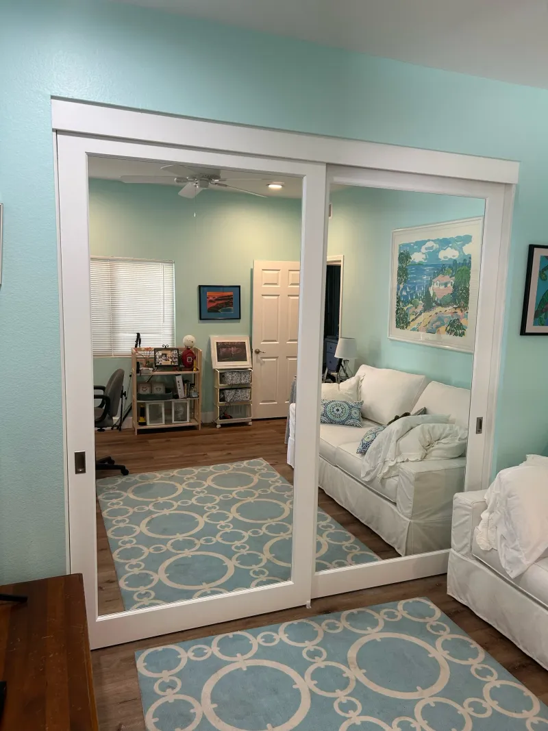 Elegant reflections mirrored closet door