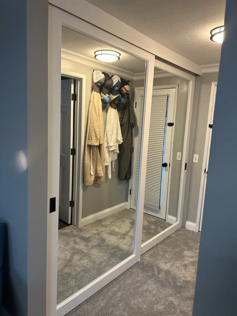 Elegant reflections mirrored closet door