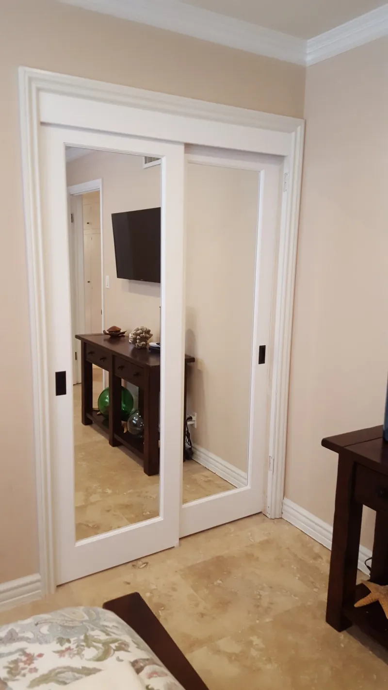 Elegant reflections mirrored closet door