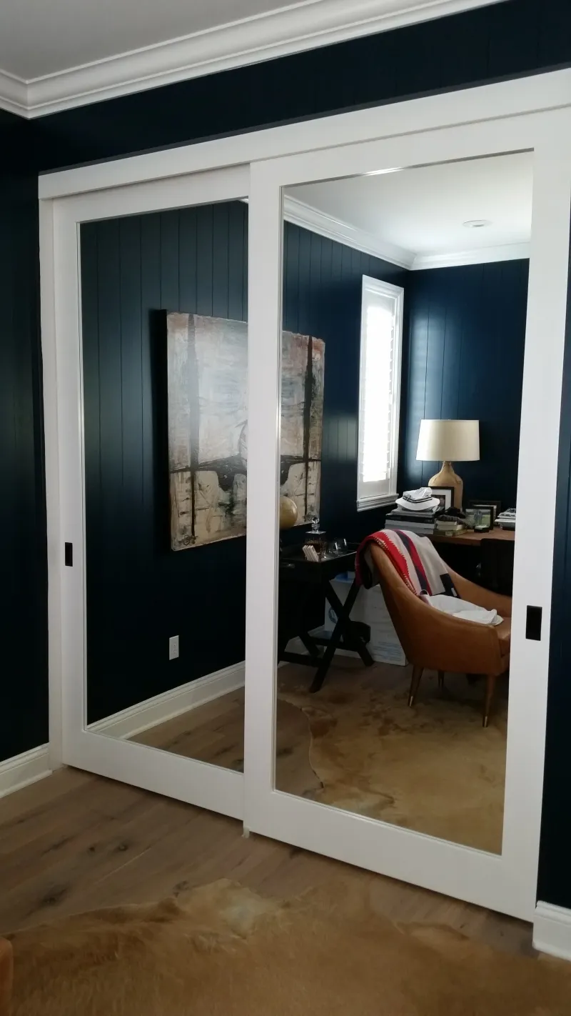 Elegant reflections mirrored closet door