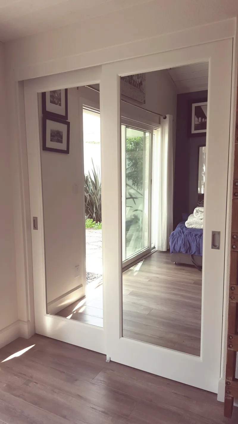 Elegant reflections mirrored closet door