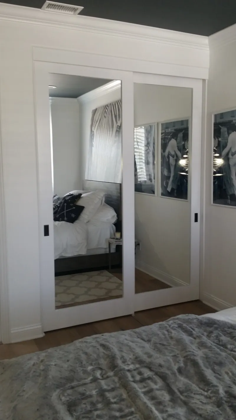 Elegant reflections mirrored closet door