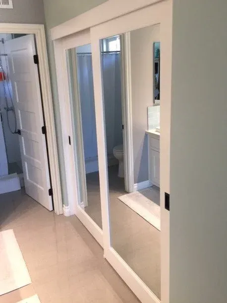 Elegant reflections mirrored closet door