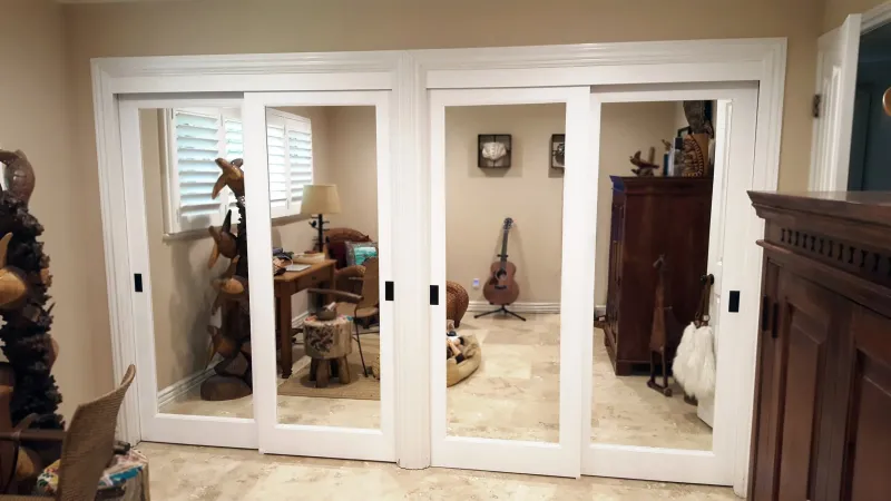 Elegant reflections mirrored closet door
