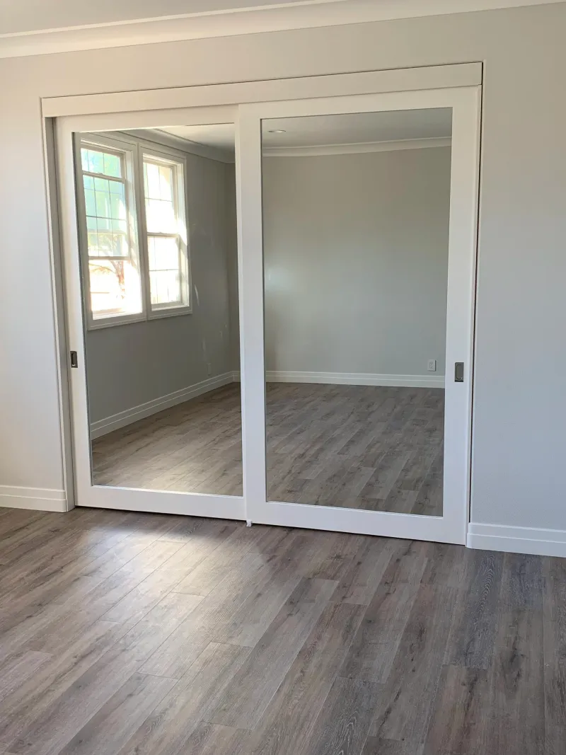 Elegant reflections mirrored closet door