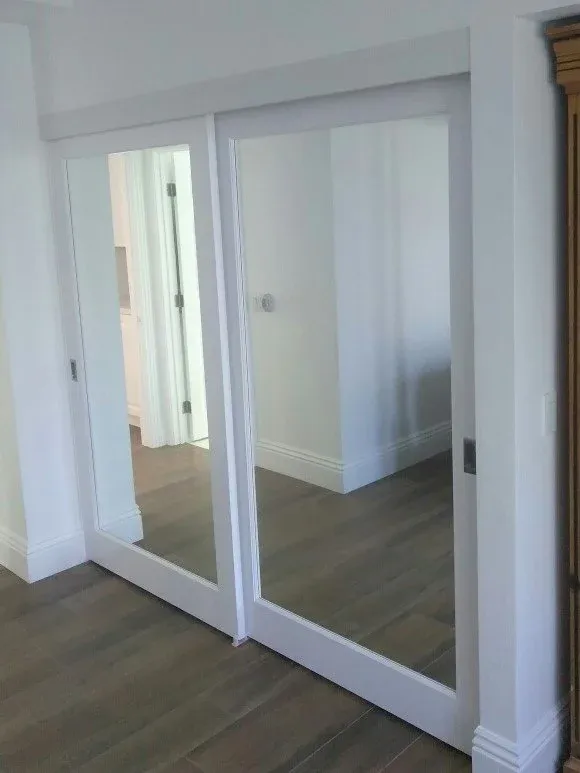 Elegant reflections mirrored closet door