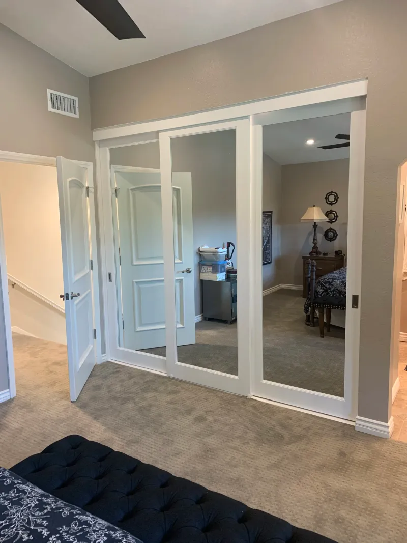 Elegant reflections mirrored closet door