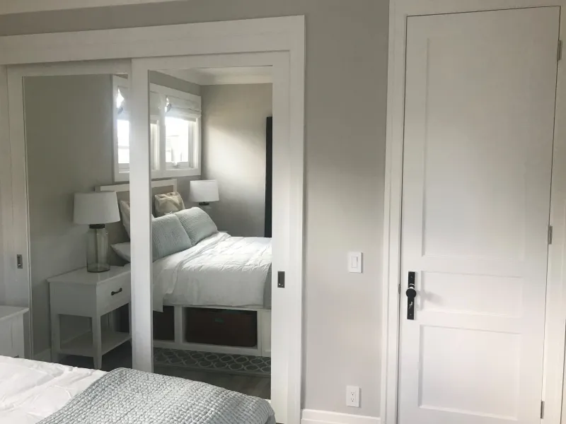 Elegant reflections mirrored closet door