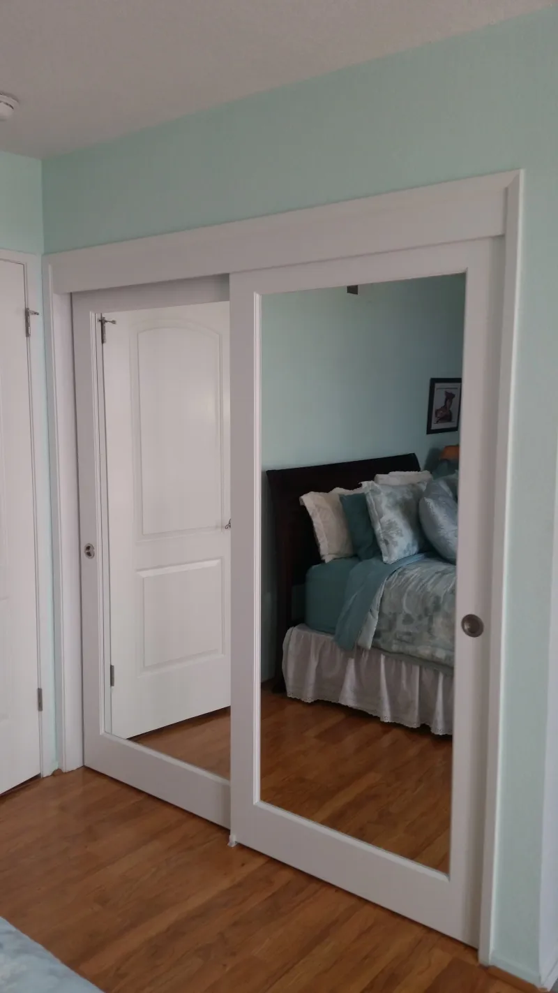 Elegant reflections mirrored closet door