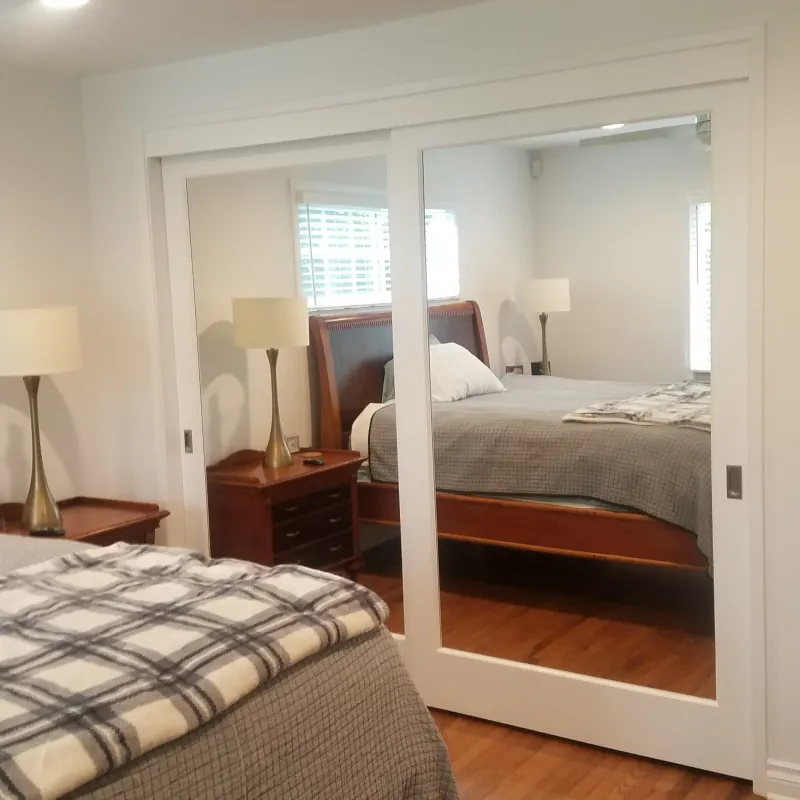 Elegant reflections mirrored closet door