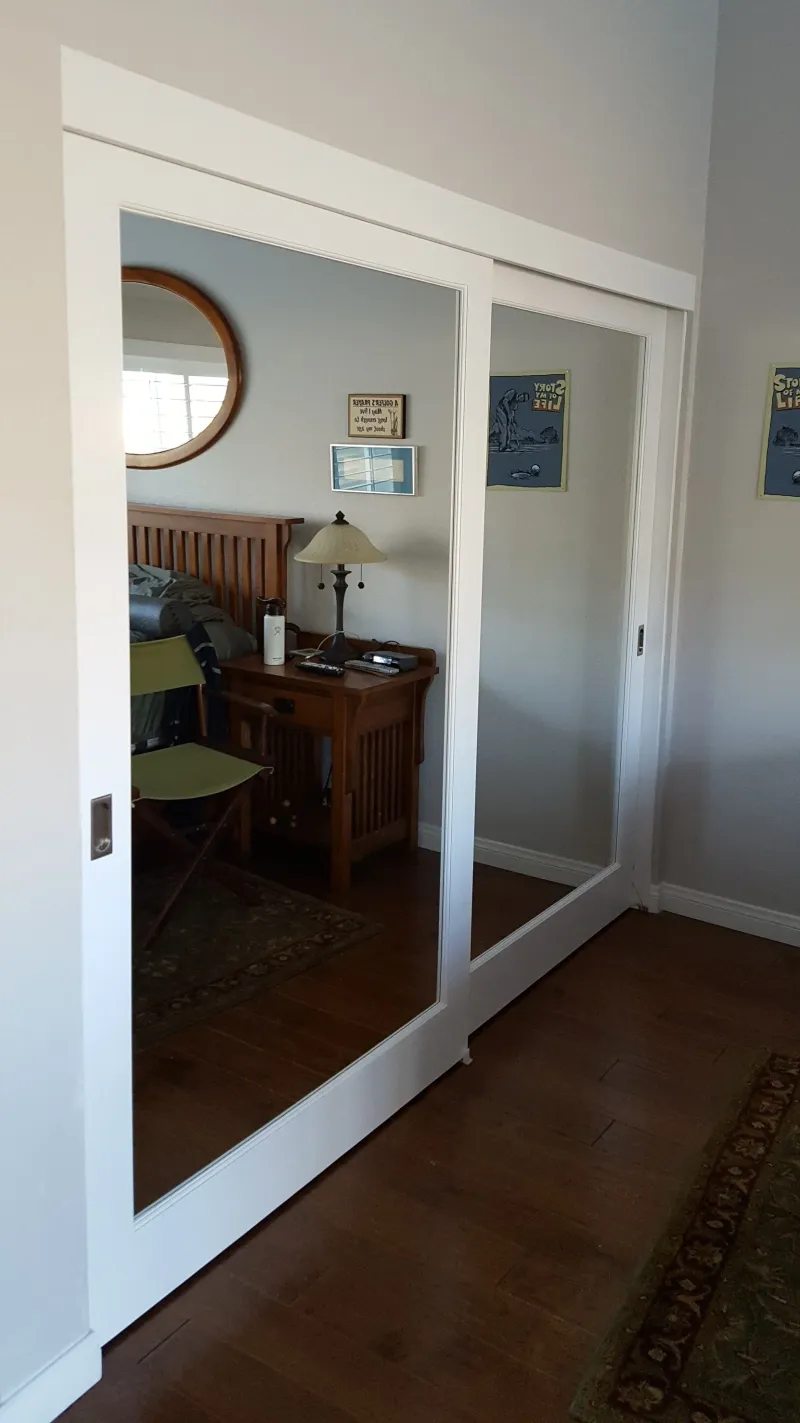 Elegant reflections mirrored closet door