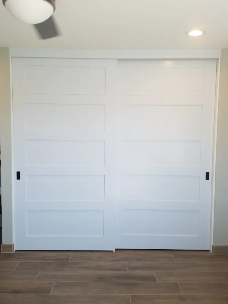 5 panel shaker sliding closet door