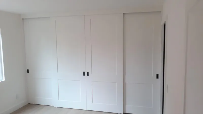 2 panel shaker sliding closet door