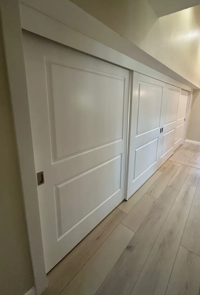 2 panel square top sliding closet door