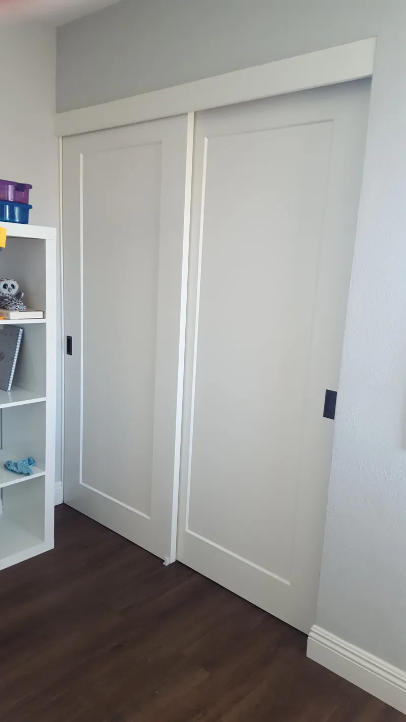 1 panel shaker sliding closet door