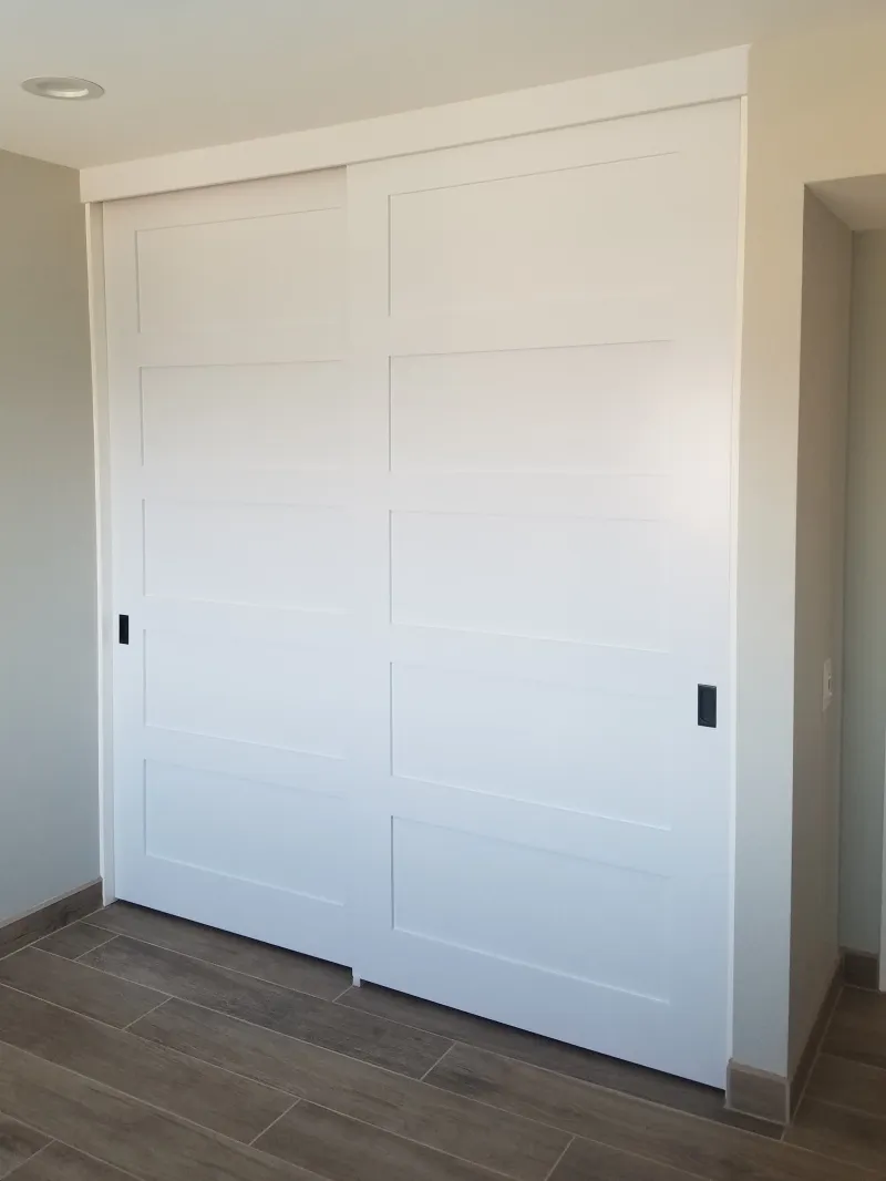 5 panel shaker sliding closet door