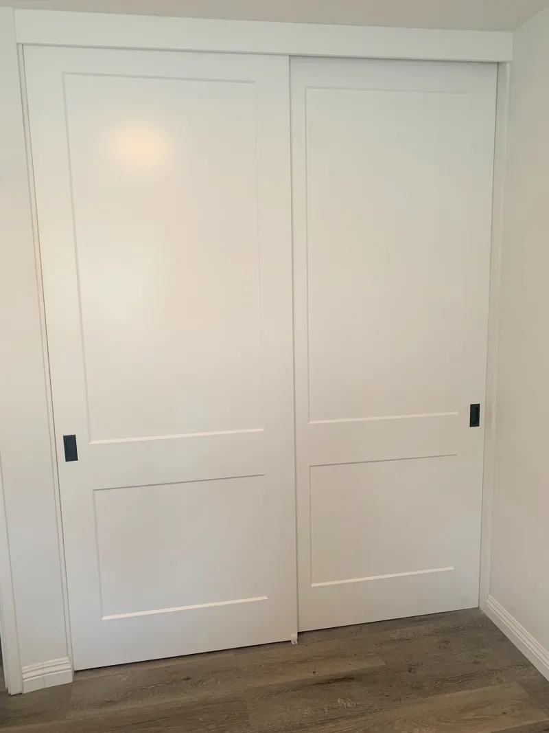 2 panel shaker sliding closet door