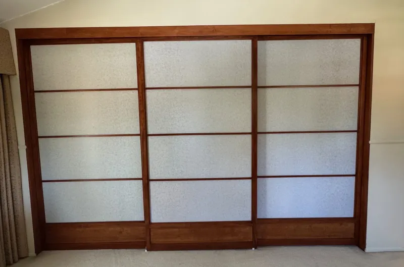 4-lite over panel 4 door system shoji sliding closet door