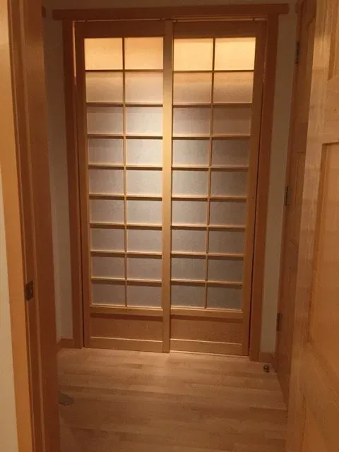 2 doors double track 18-lite shoji sliding closet door