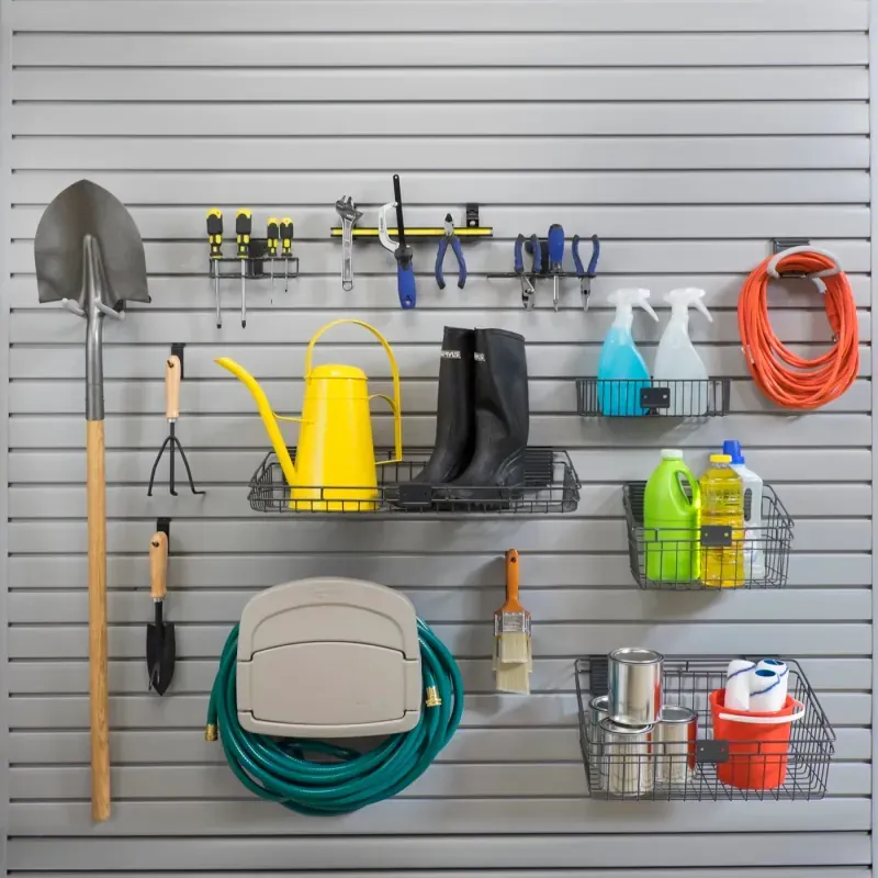 Garage slatwall storage panel system